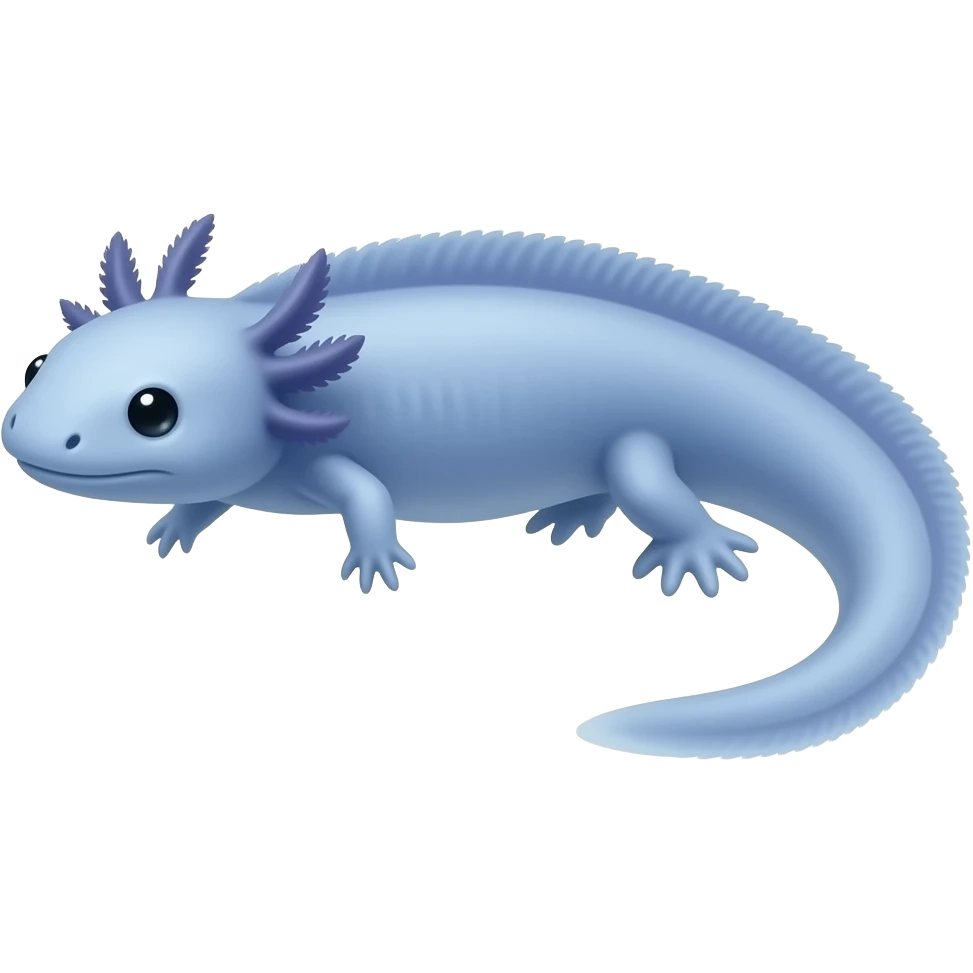 Blue axolotle emoji