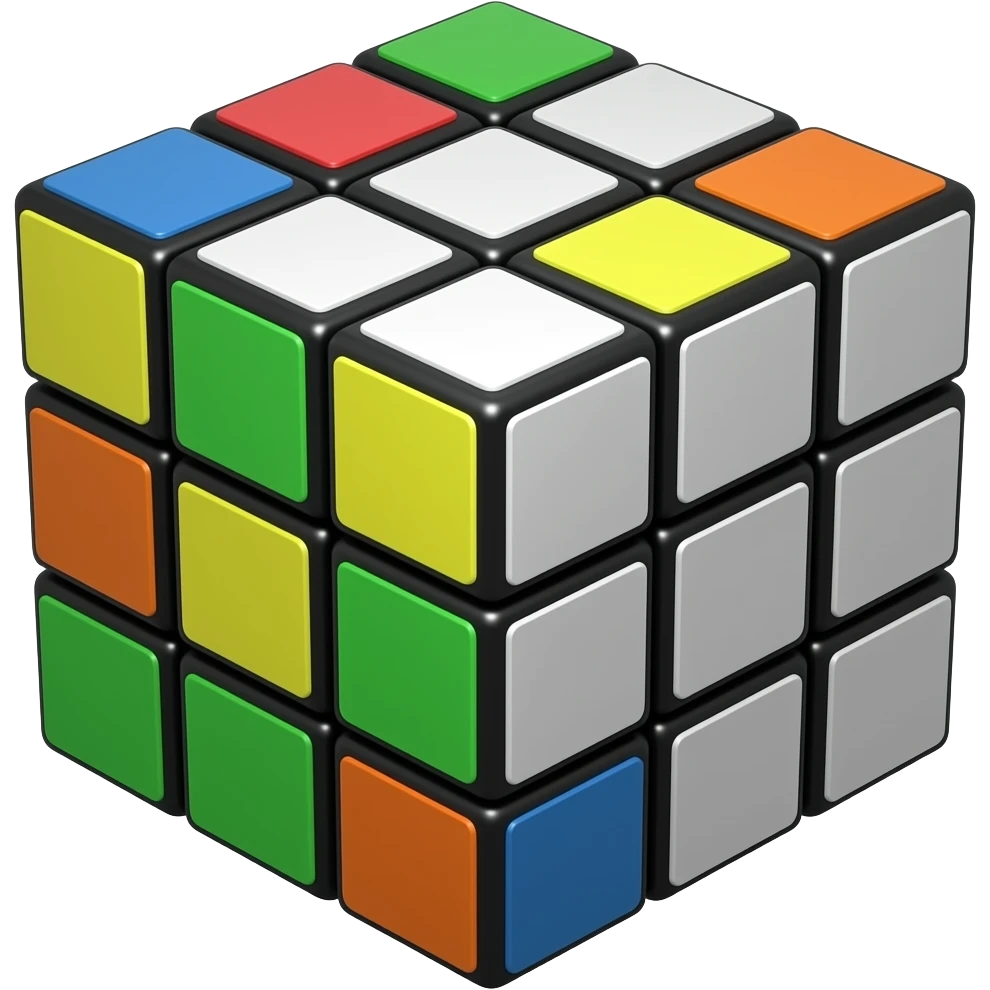 rubik's cube is between pazzles emoji