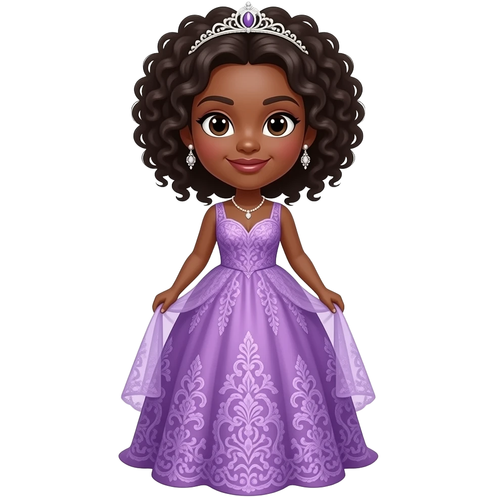 black woman bridesmaid purple dress emoji