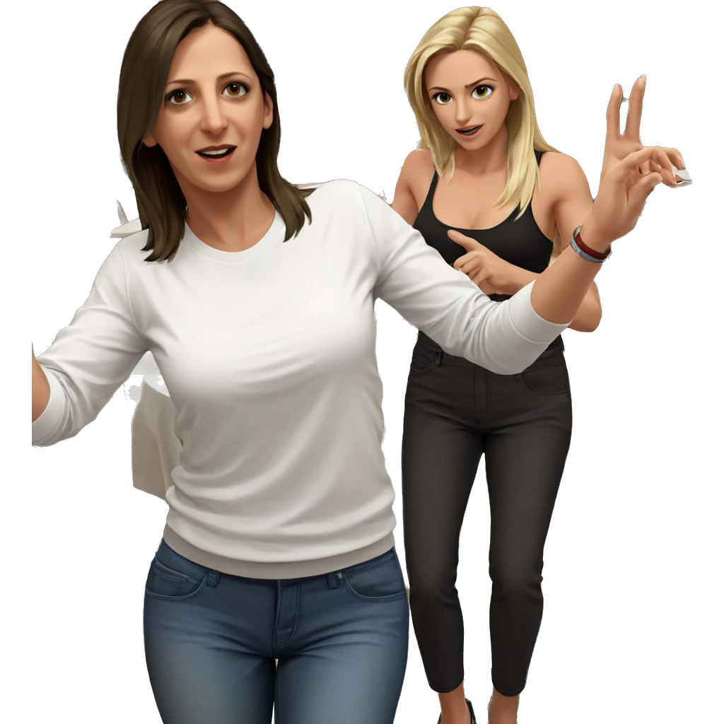 blonde girl in white shirt emoji