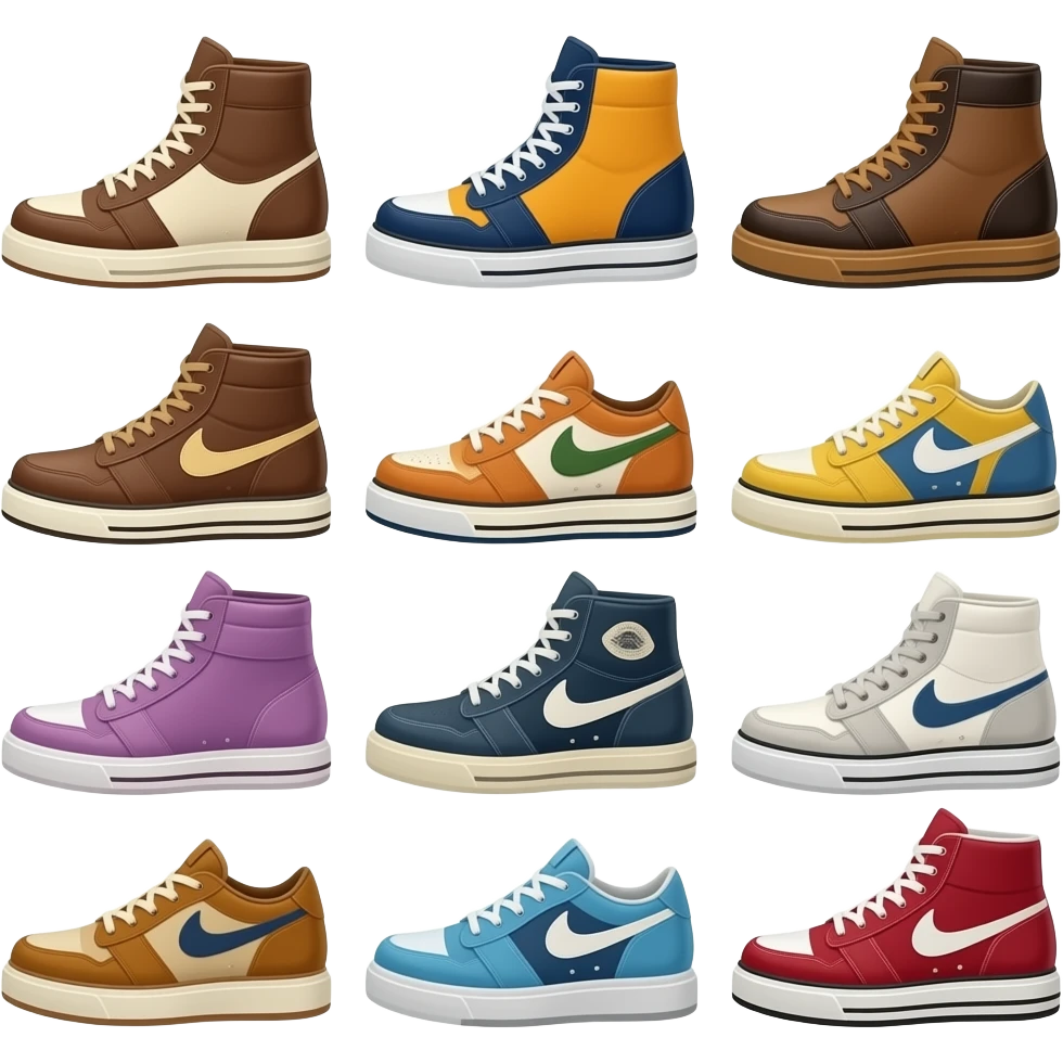 shoes collection emoji