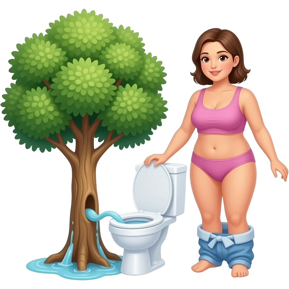 tüm vücut tuvaletini yapan kadın çıpğlak küçük çiş ağaca tuvalet olmadan ayakta emoji