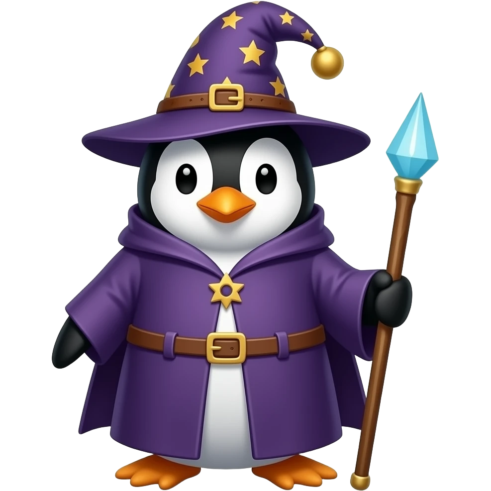 Penguin Wizard emoji