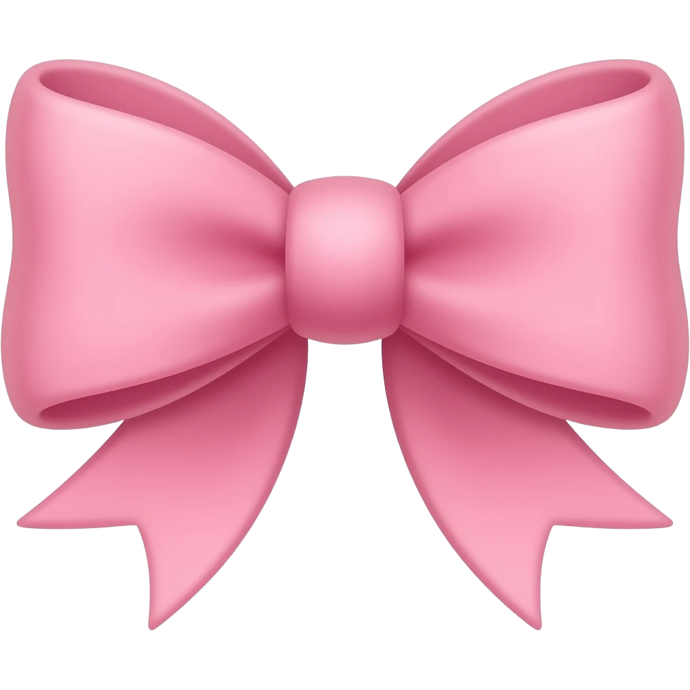 Cute pink bow emoji