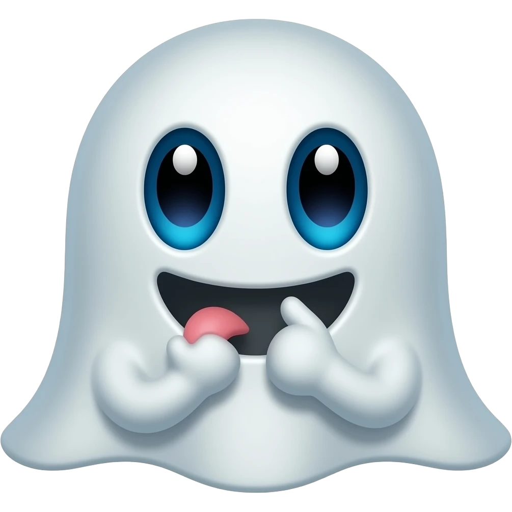 Pac man character saying "eating the ghost" emoji