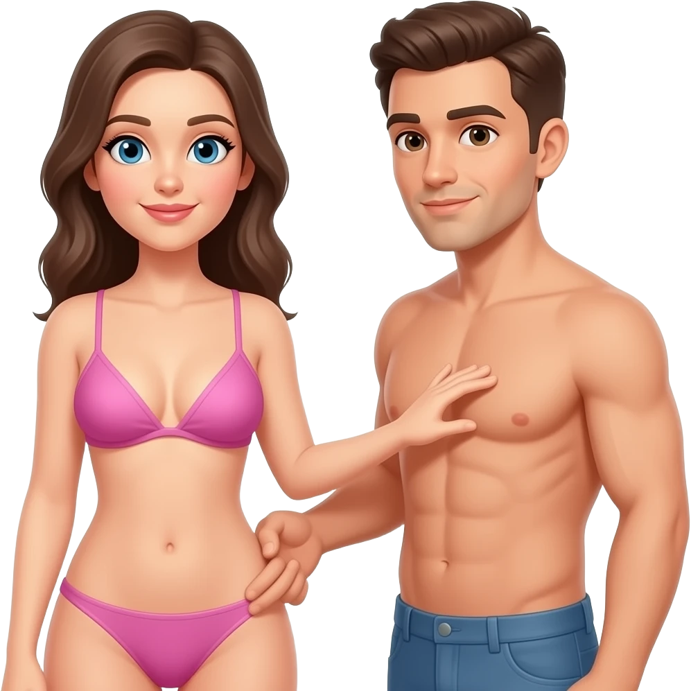 Homem colocando o pau no cu de uma mulher e os dois pelados emoji