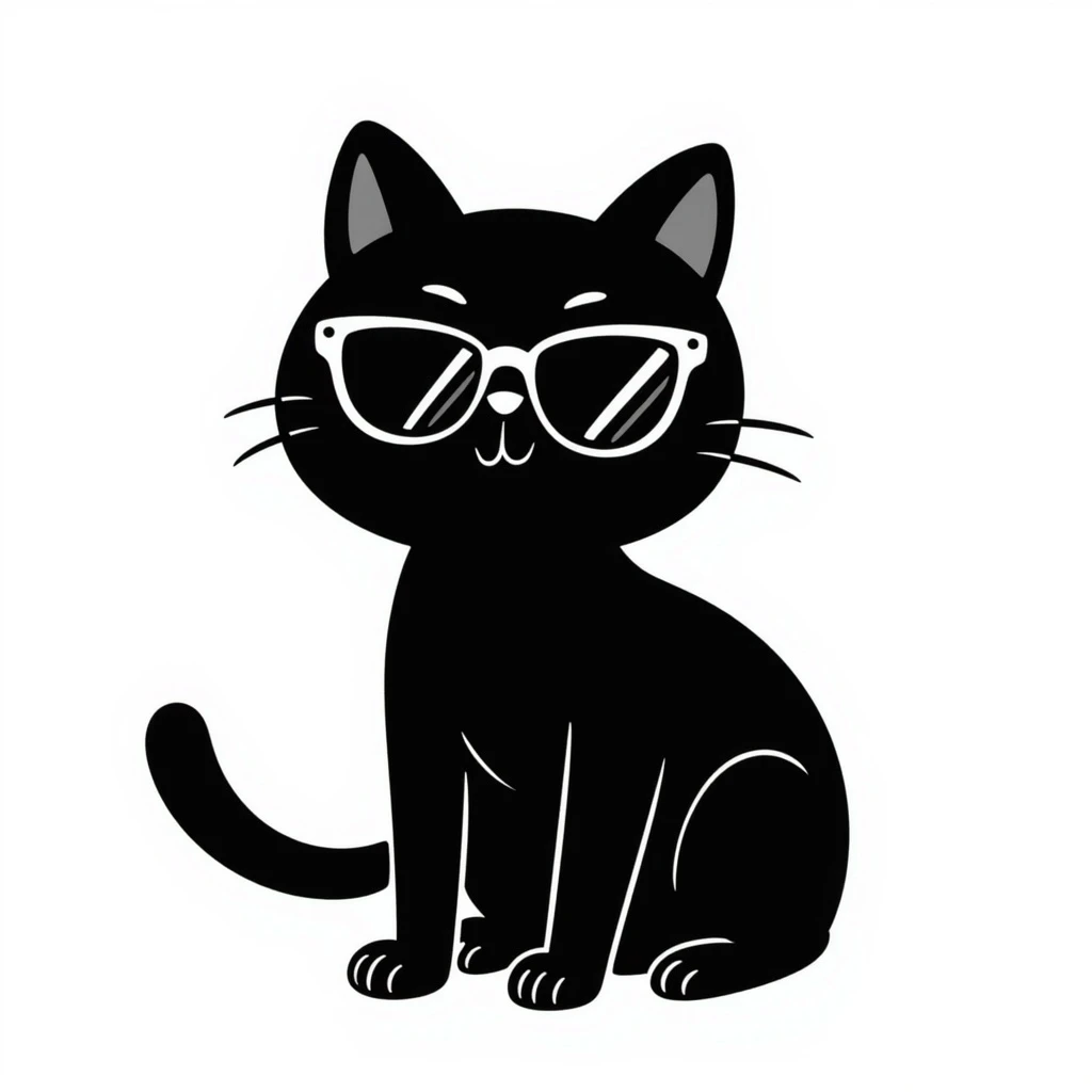 A cat wearing sunglasses emoji