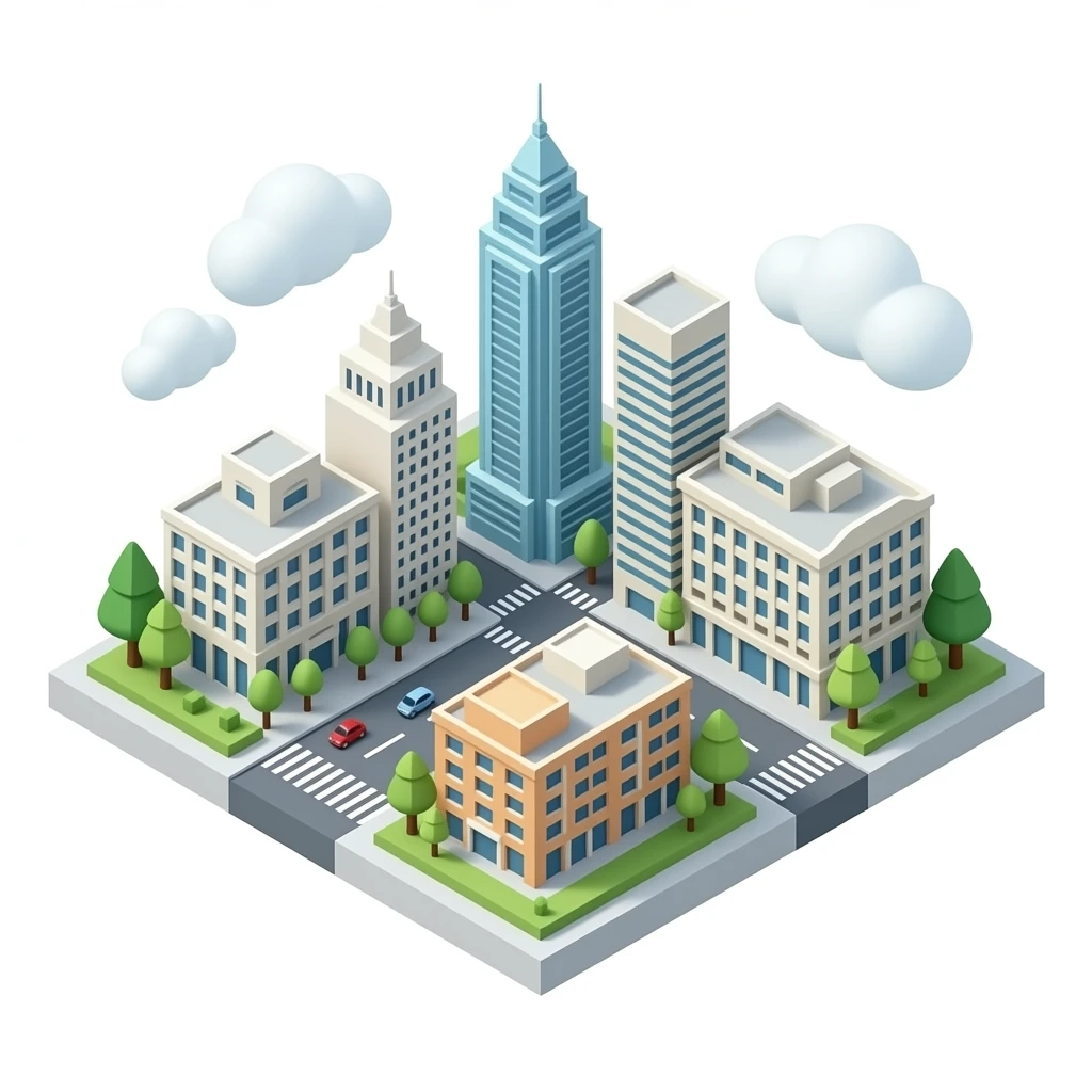 kaohsiung taiwan 3d isometric miniature emoji