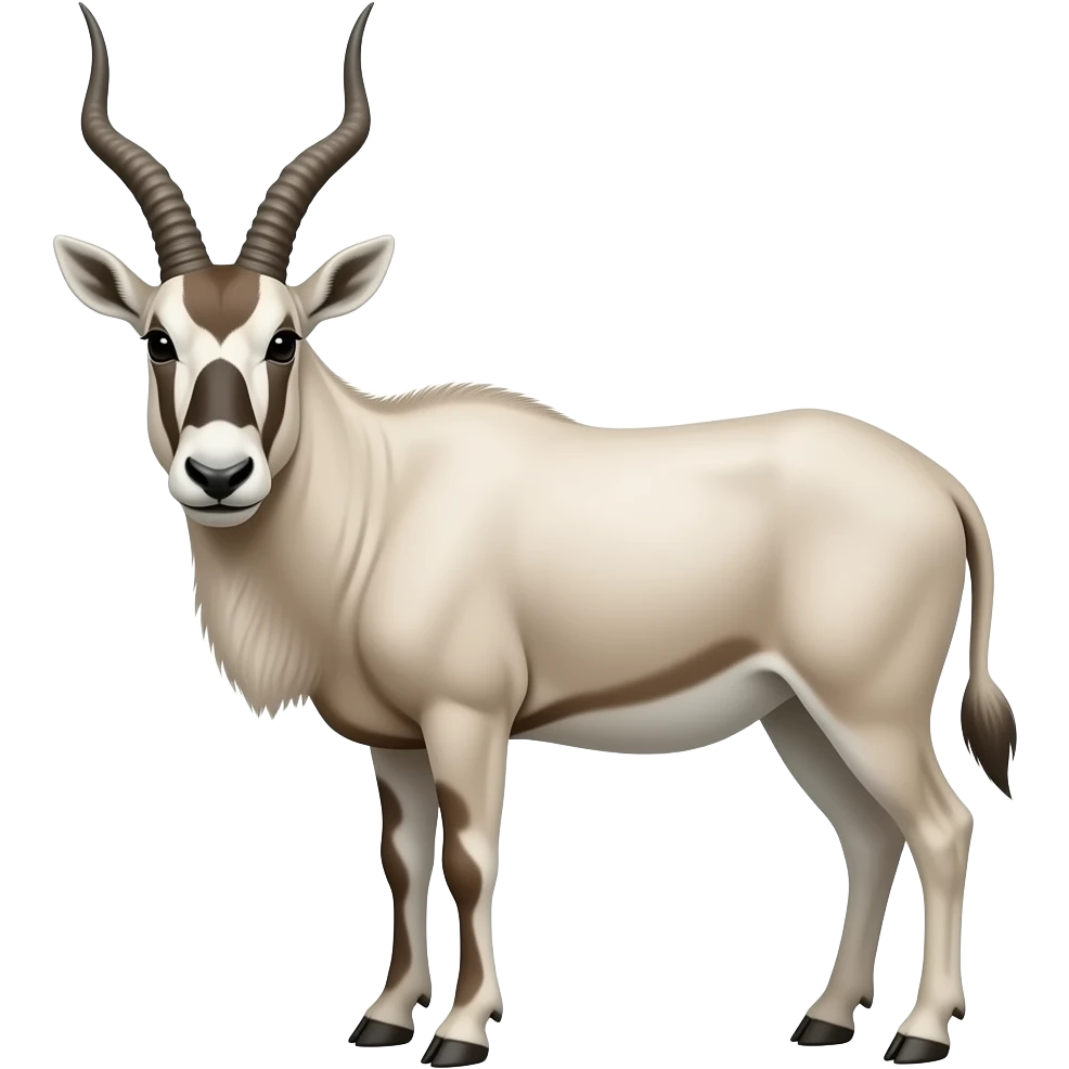Addax longer horn white emoji