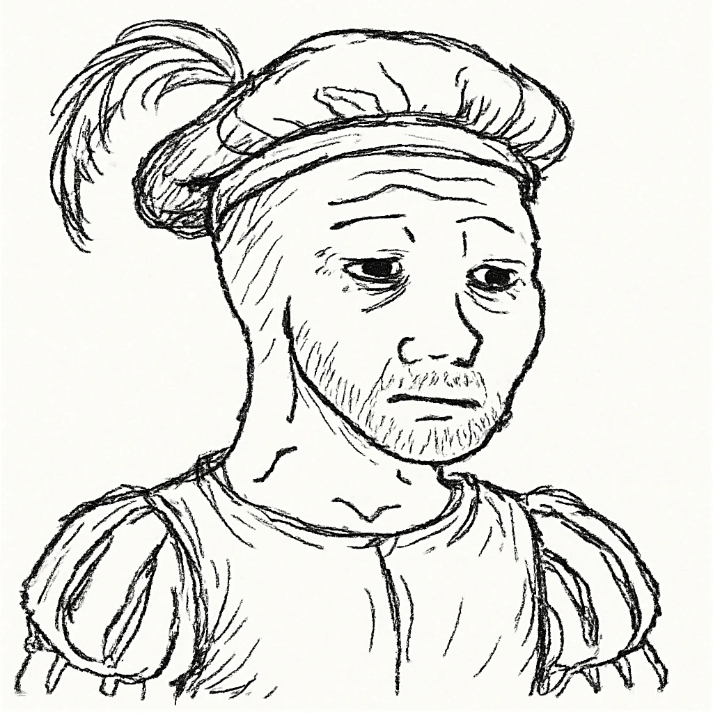 Landsknecht looking sad emoji