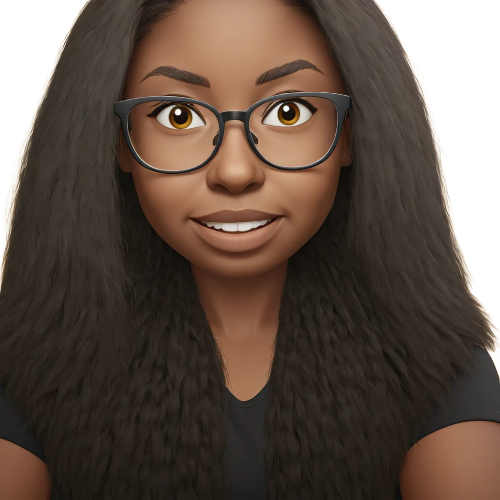 smiling girl with glasses emoji