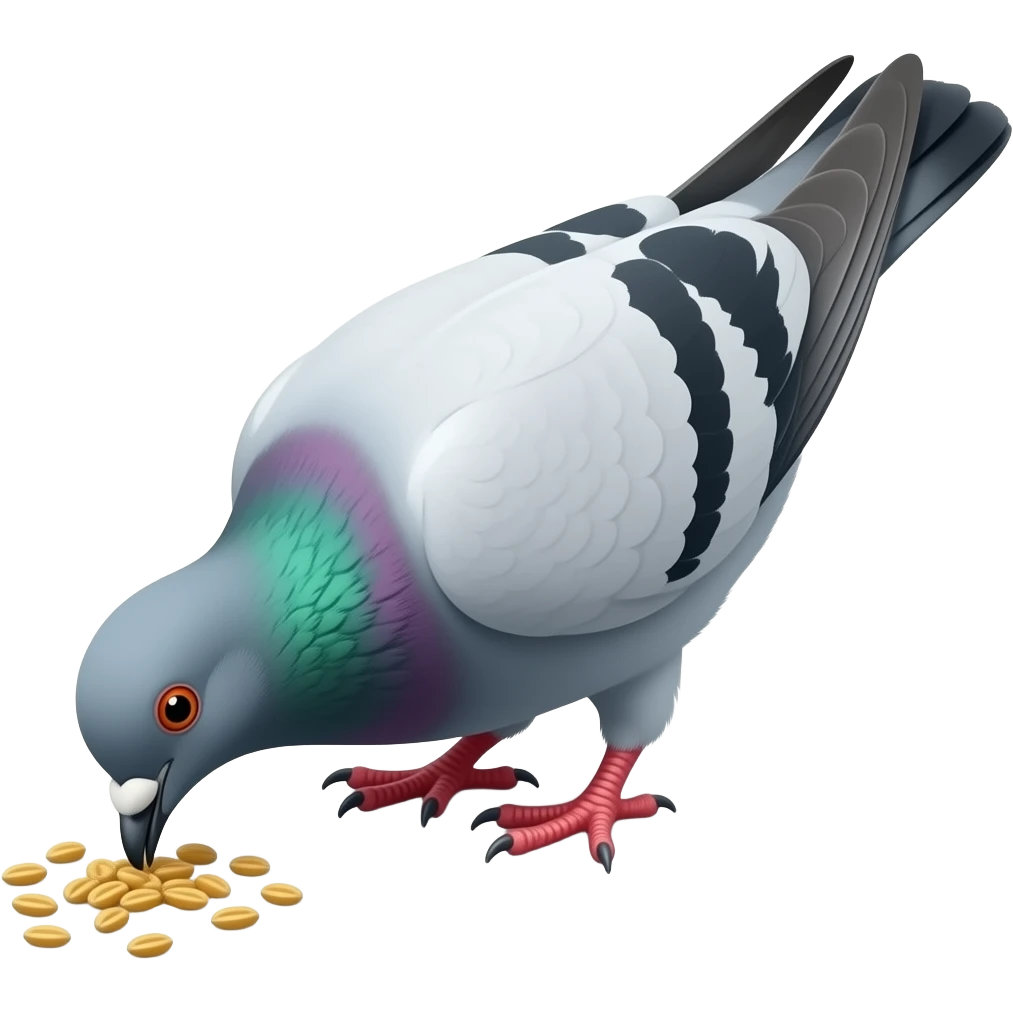 pigeon qui picore des graineq emoji