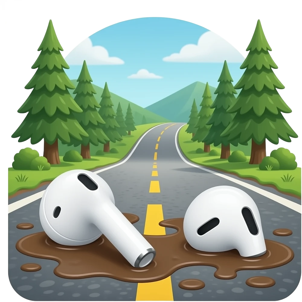 Dropped and crashed AirPods when biking down hill emoji