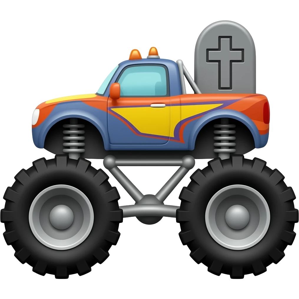 grave digger monster truck emoji