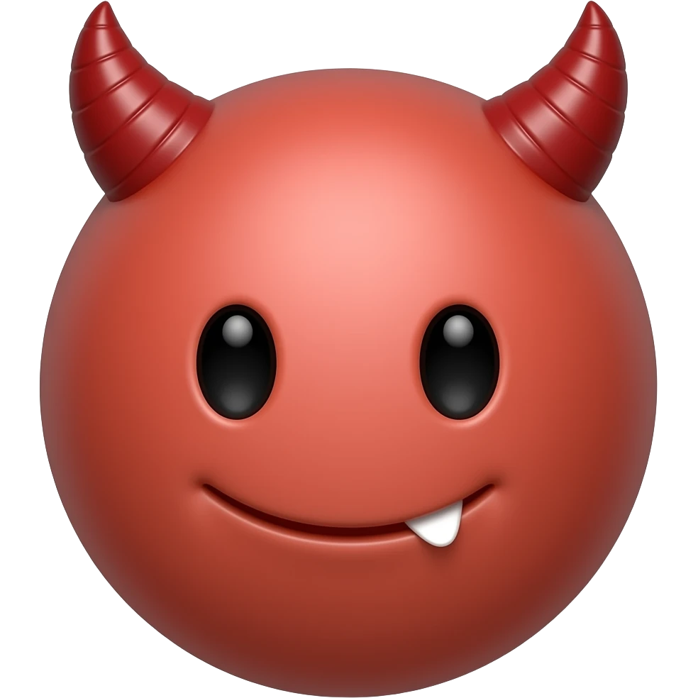 sexy devil round smirking 😏 and 😈 emoji
