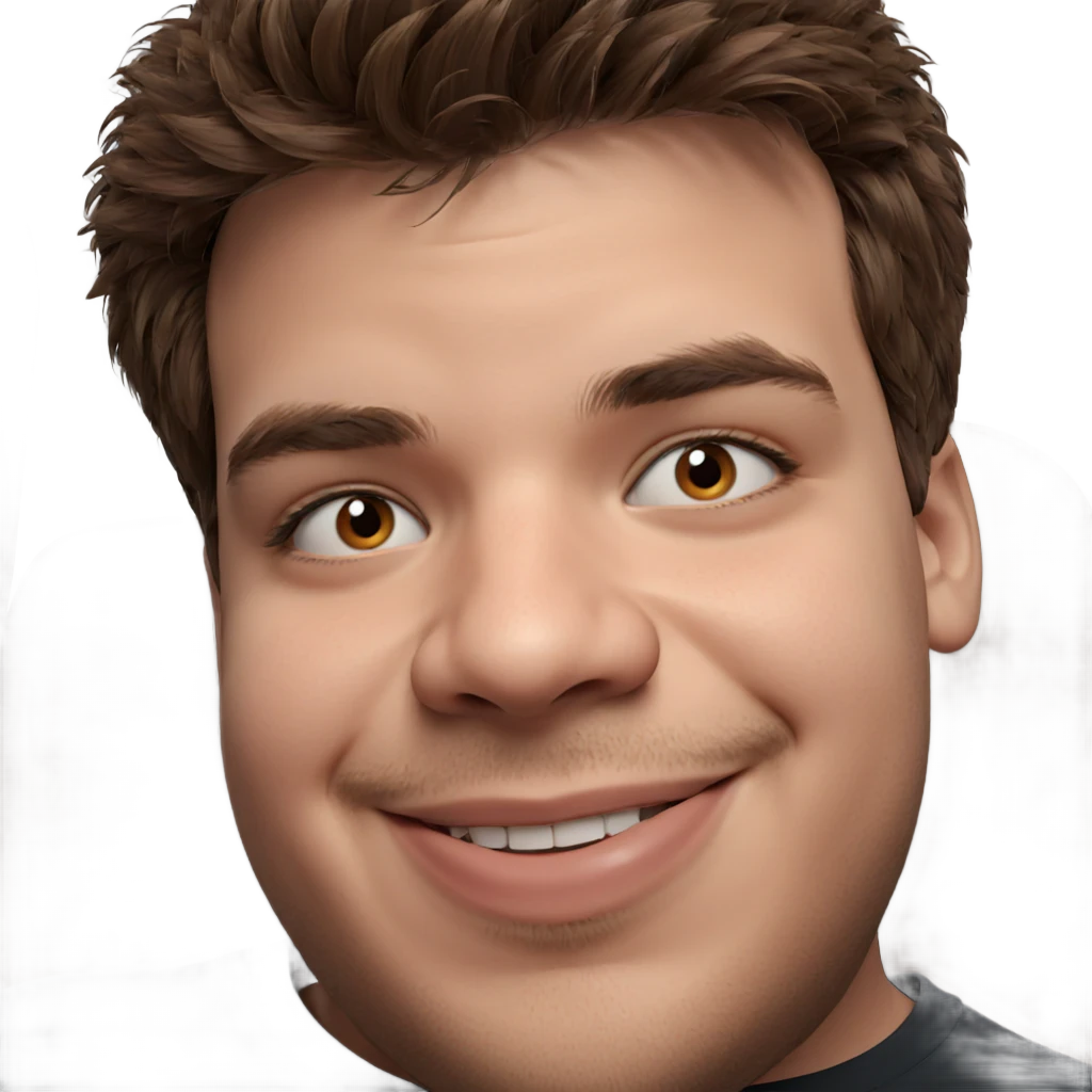 happy boy portrait with brown hair emoji