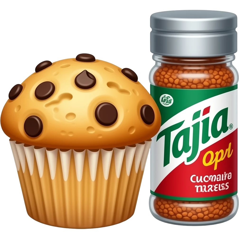 muffin next to Tajin seasoning emoji