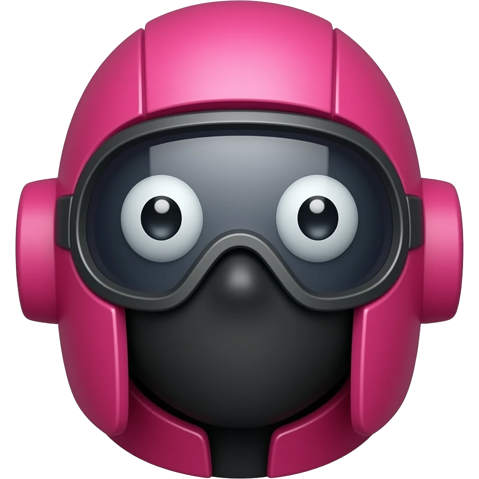 pink guard from squid game with mask emoji