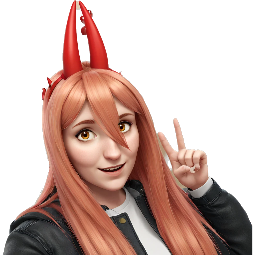 smiling girl with red horns emoji