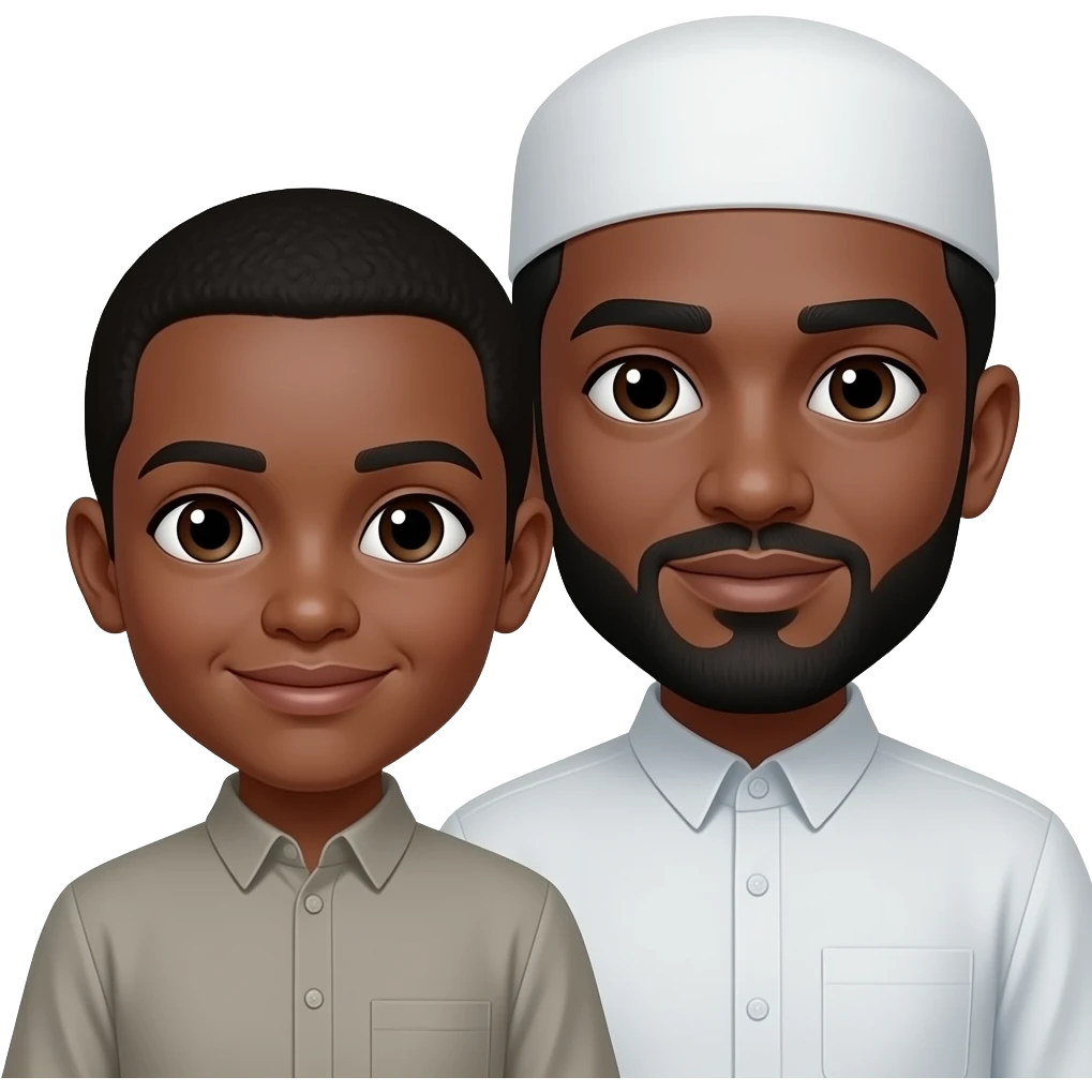 Black Muslim couple emoji