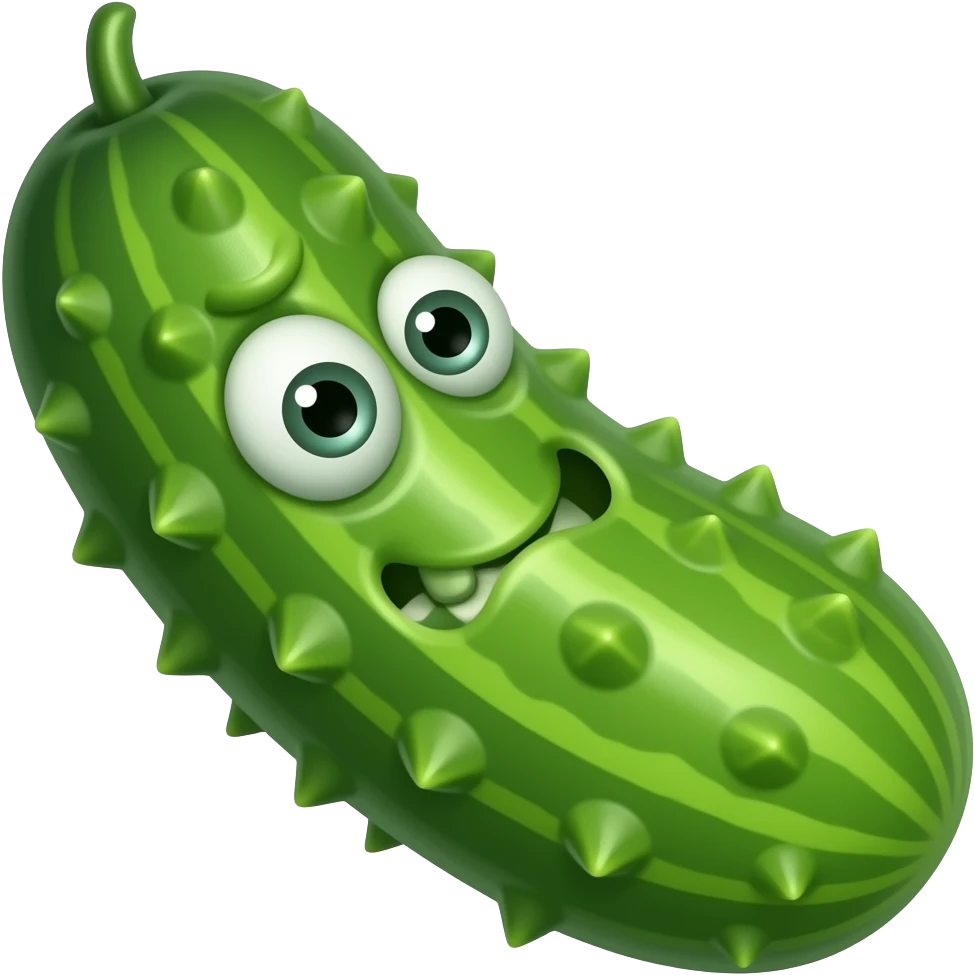 wild funny prickly cucumber emoji