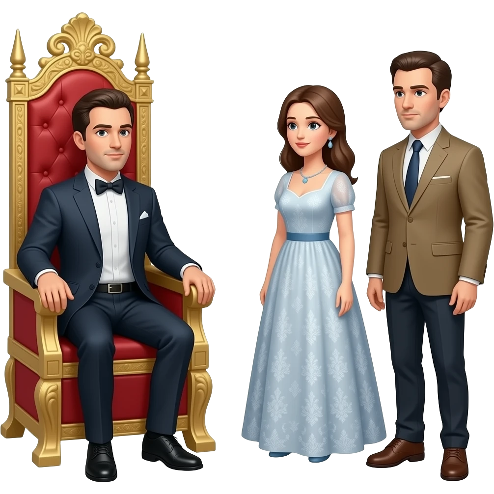 cuckholder sul trono che guarda una ragazza con un altro ragazzo emoji