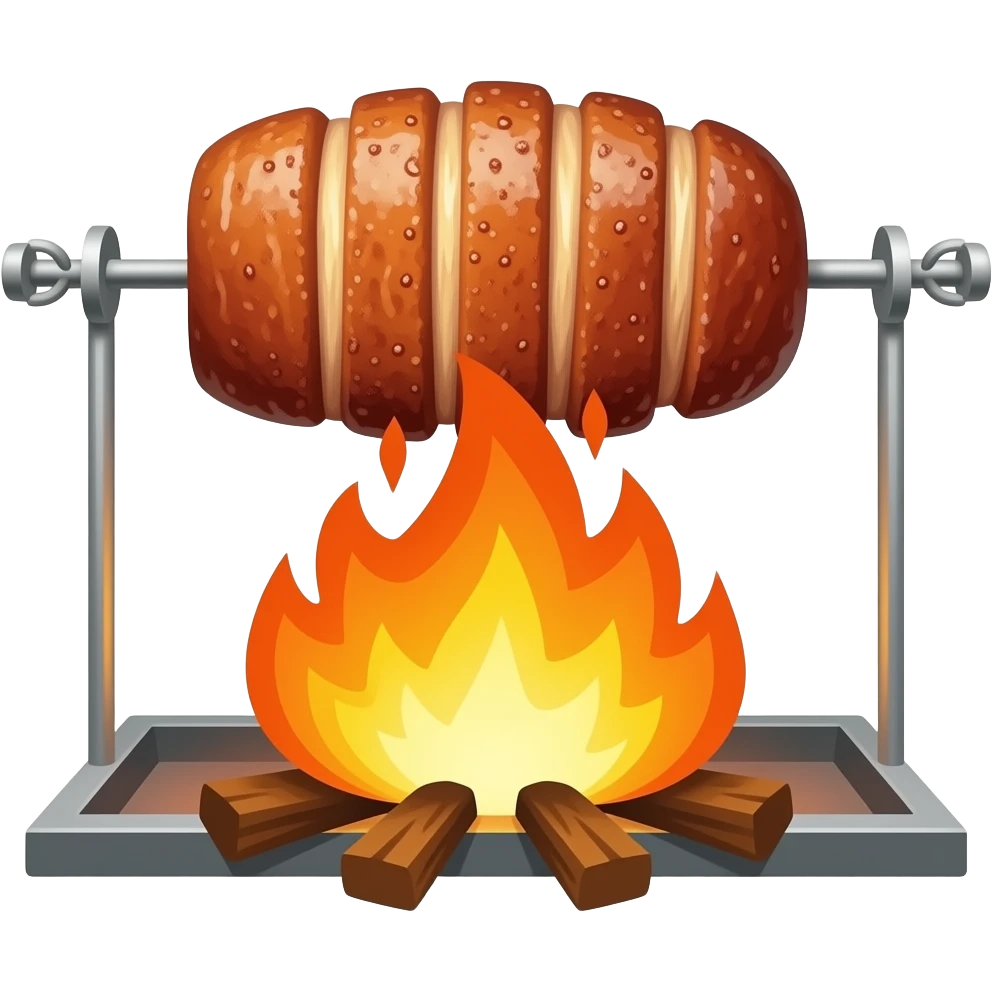 Spit roasting emoji