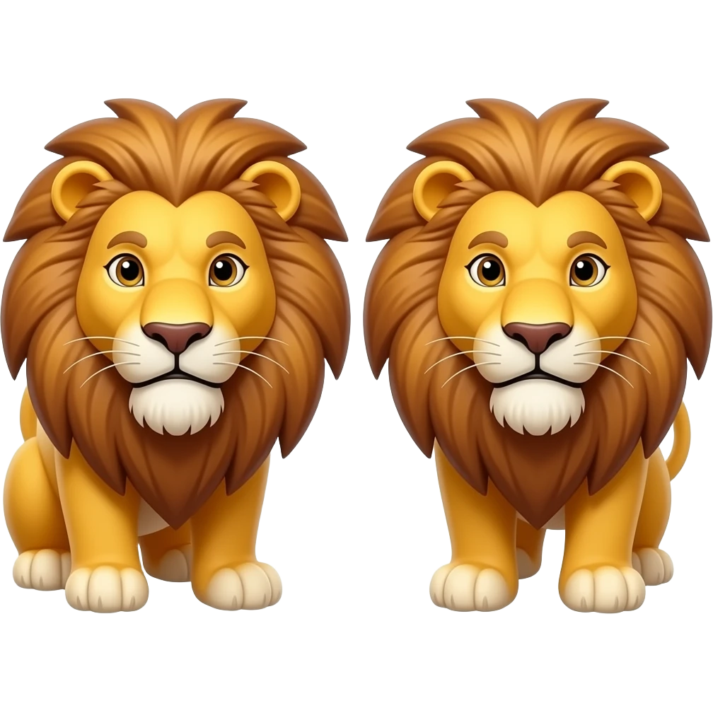 "letters H and U lion style 3D" emoji