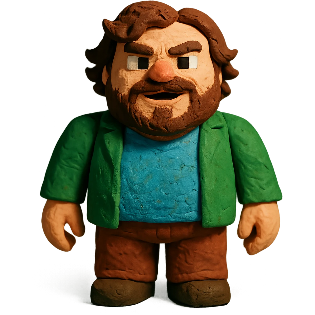 Jack Black as a Minecraft movie character emoji