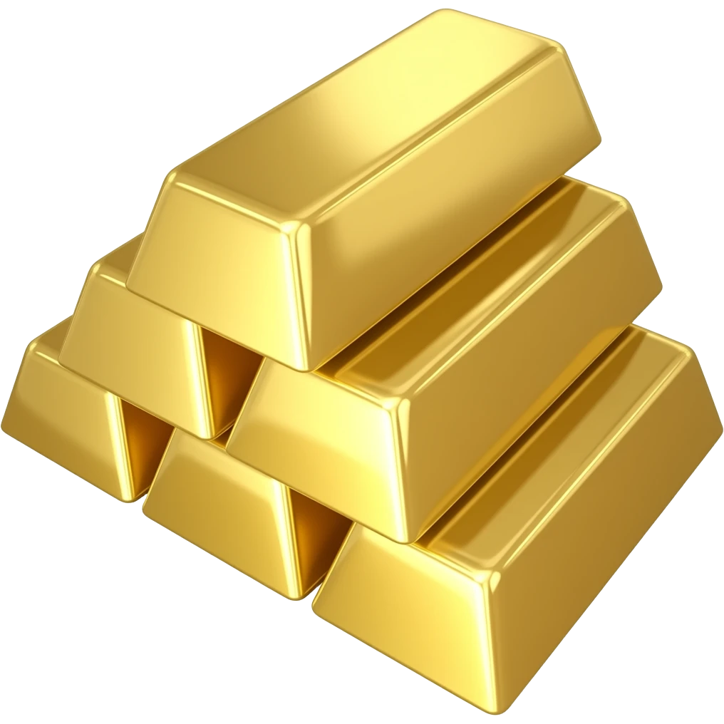 Gold bullion pile emoji