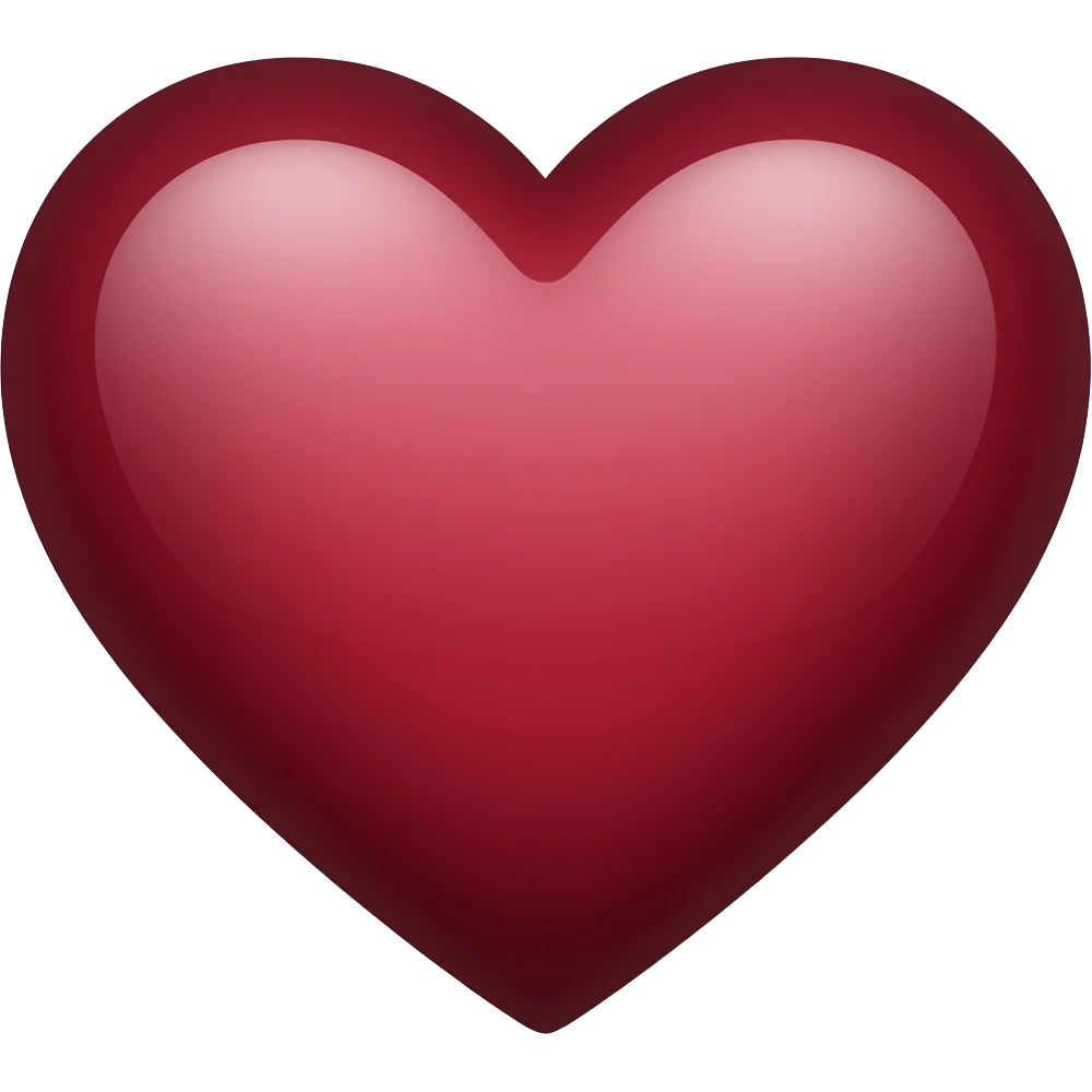 Maroon heart aesthetic emoji