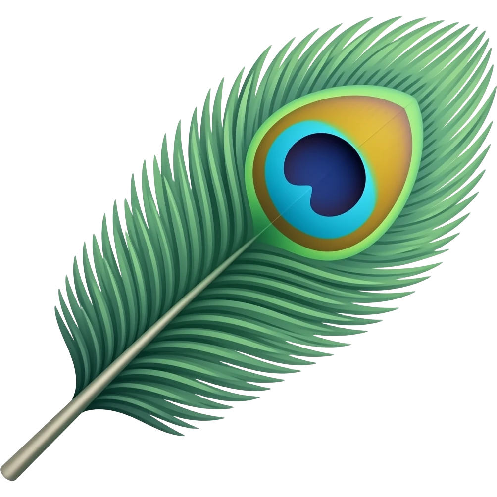 Feather of peacock emoji