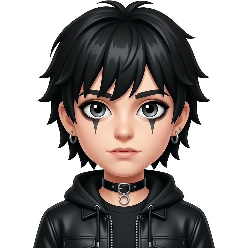 emo kid with not clear gender identity emoji
