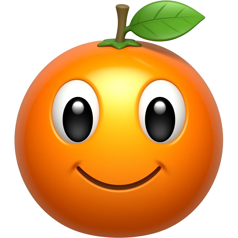 Toy orange emoji