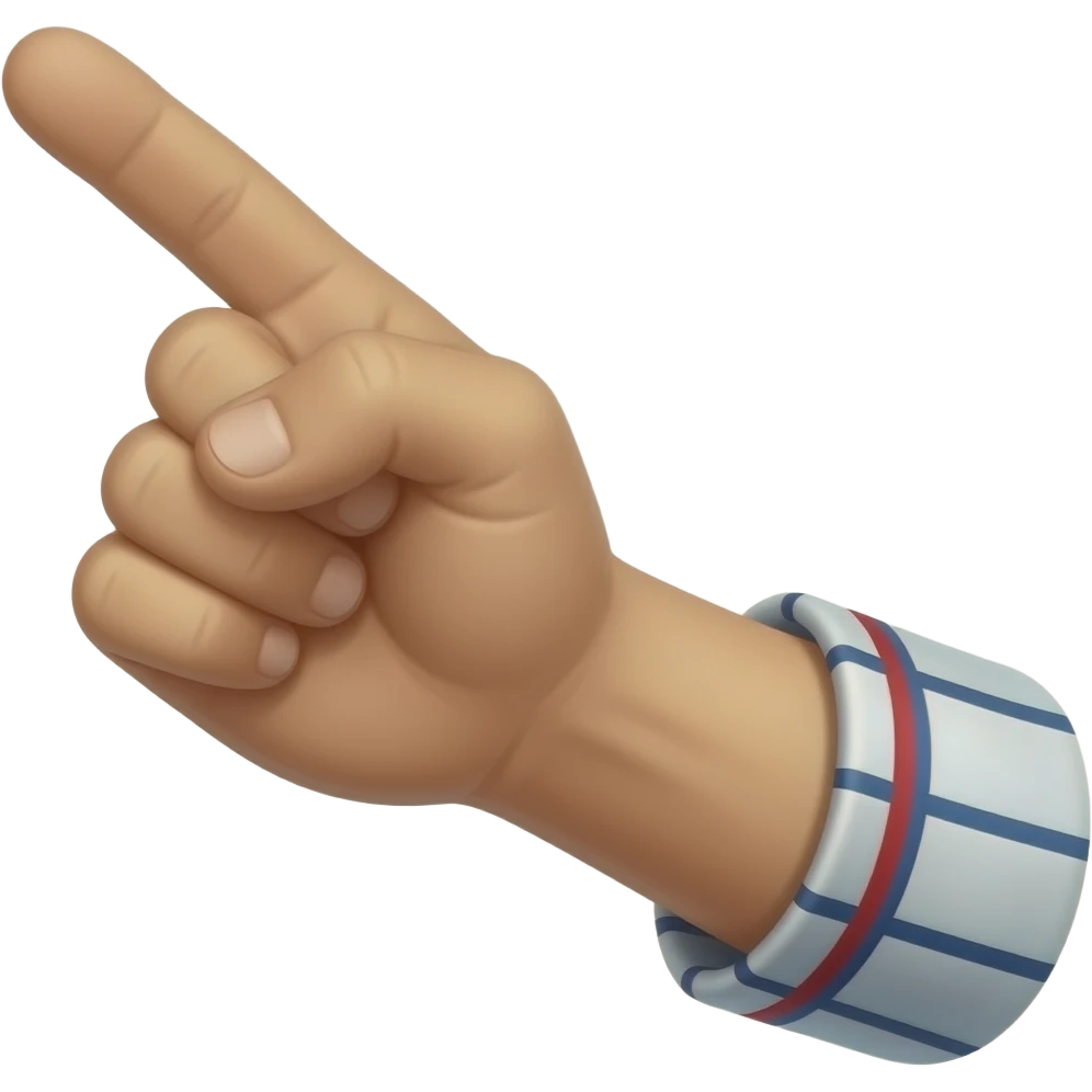 an arm and hand doing the braves tomahawk chop. open palm with thumb pointing up emoji