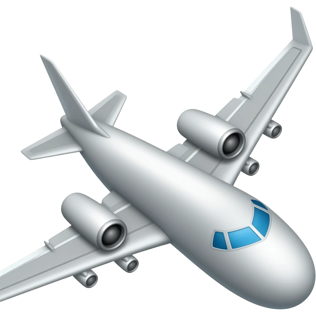 Realistic airplane emoji