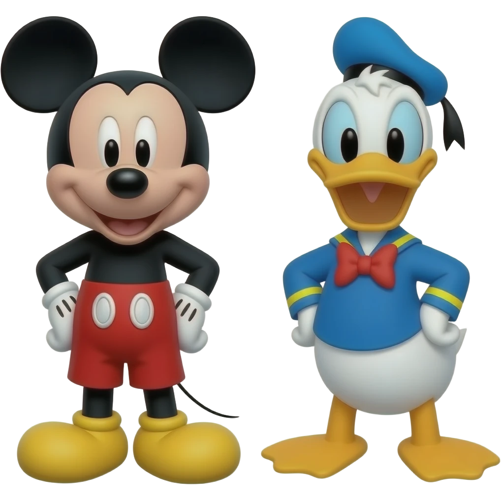 Mickey Mouse Full-Body and Donald Duck Full-body emoji