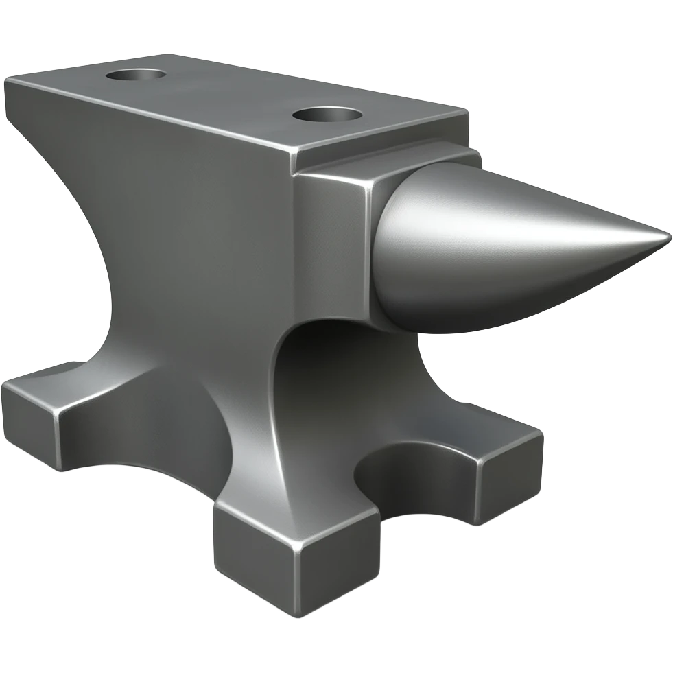 genera el sticker de un yunque de muchos kg, pero que sea muy pesado, como las de las caricatuyas emoji