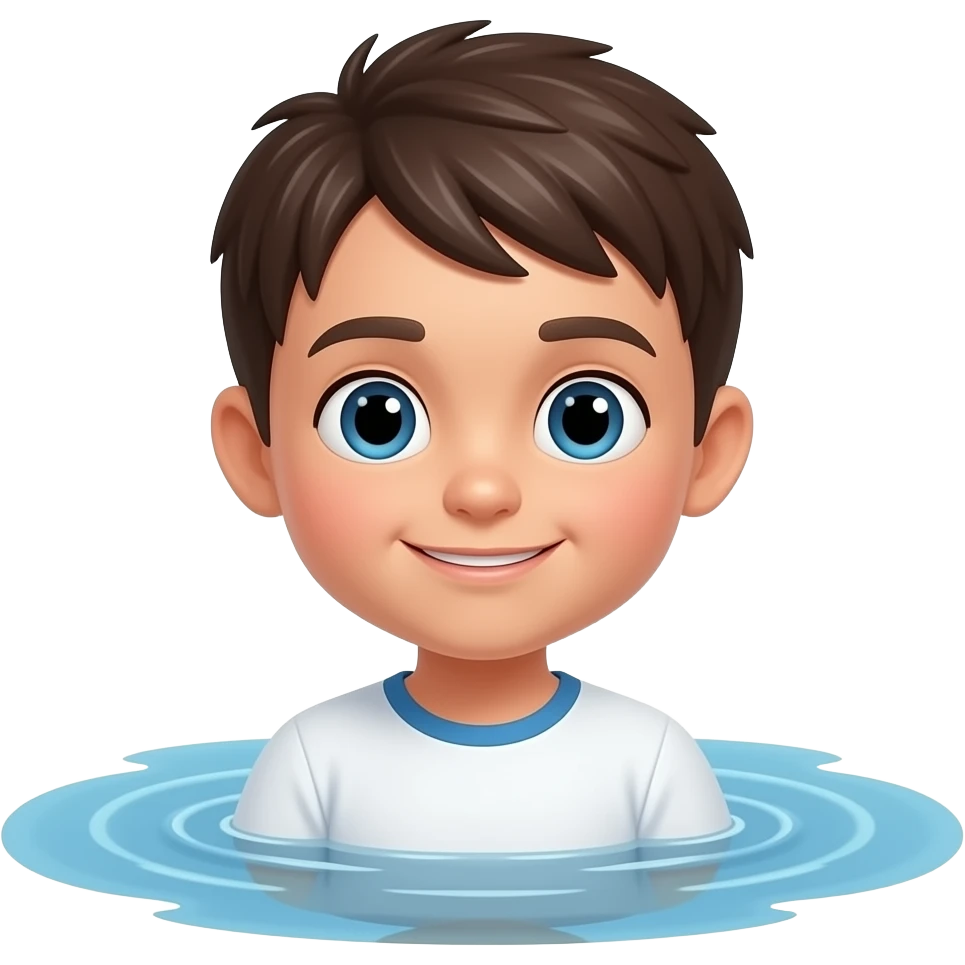 child floating on back on water emoji