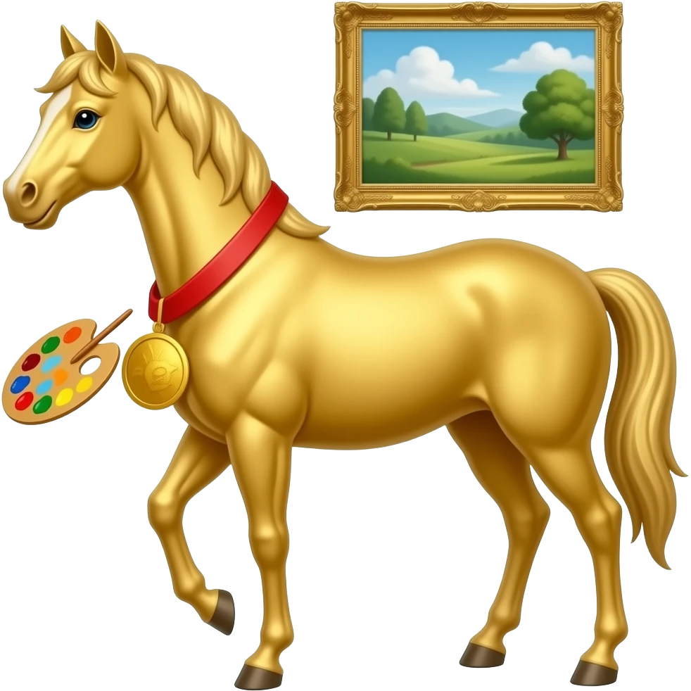 Generate a horse with these emojis 🥇🎨🖼 emoji