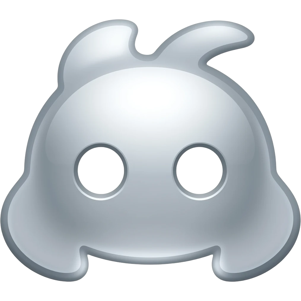 Discord bot emojis in shiny silver colour emoji