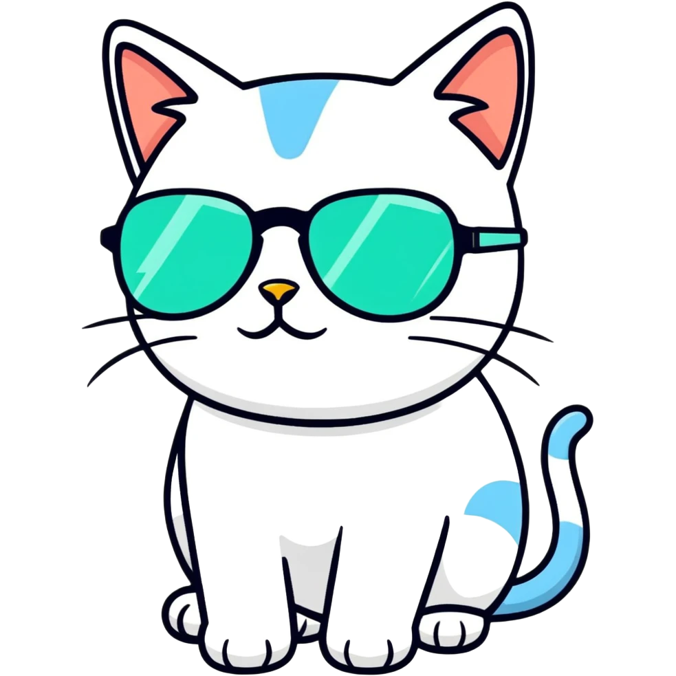 Cat with sunglasses emoji