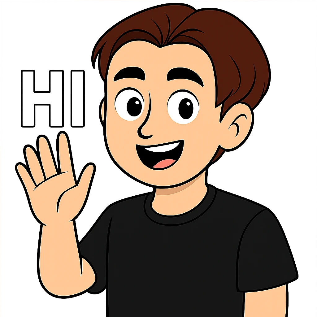 Change the 'H' to 'HI' in white text, remove background, keep everything else the same, transparent background. emoji