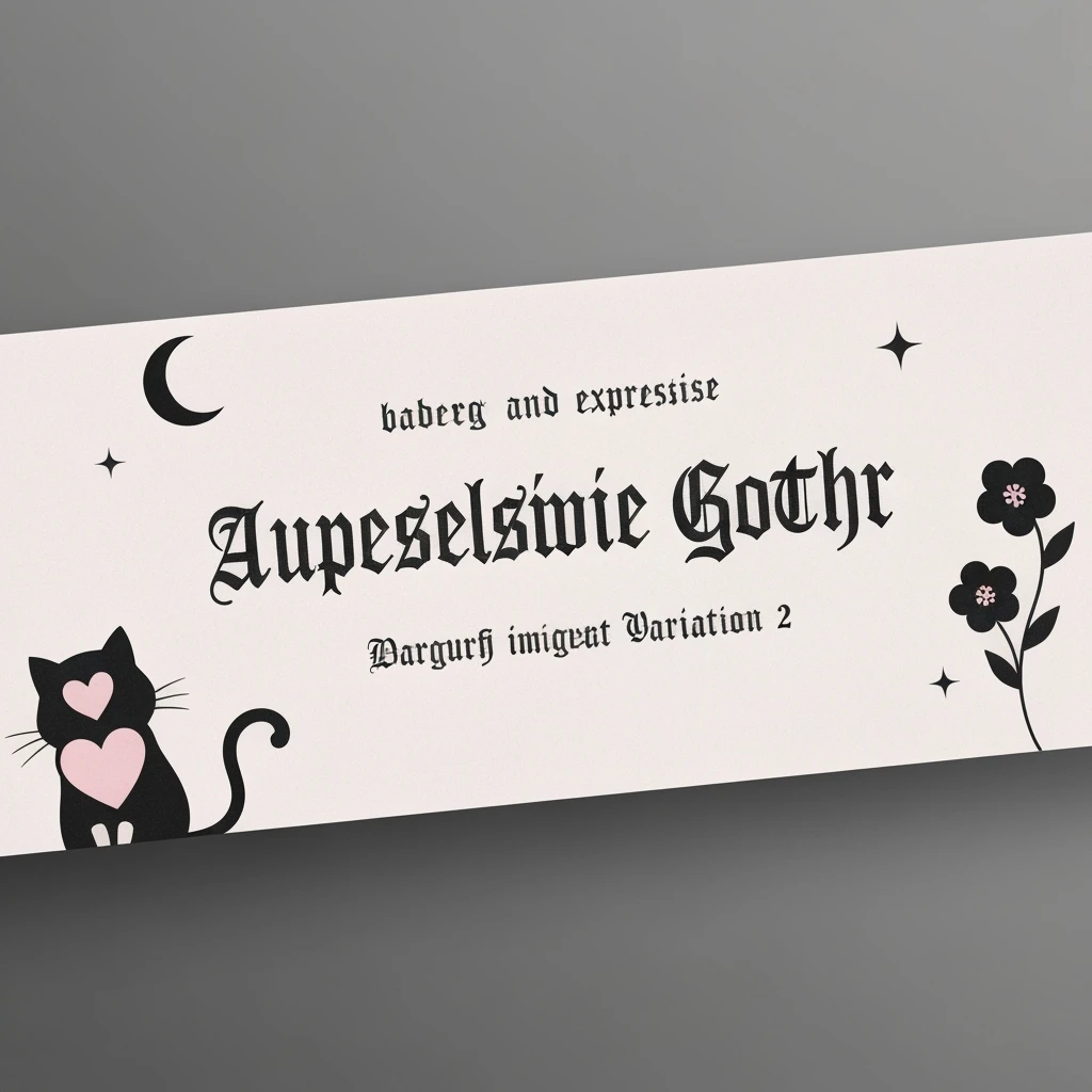 goth banner, cute, expressive, minimal, variation 2 emoji