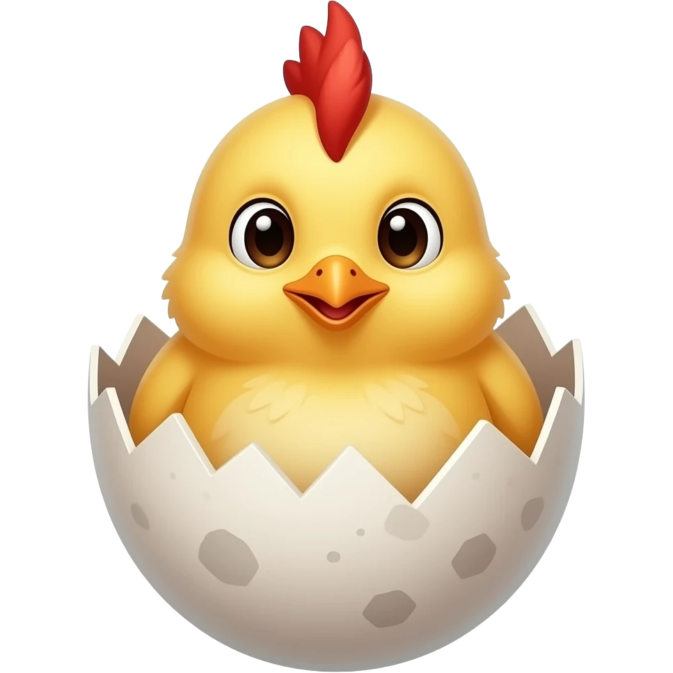 Птенец птицы Феникс сидит в яйце emoji