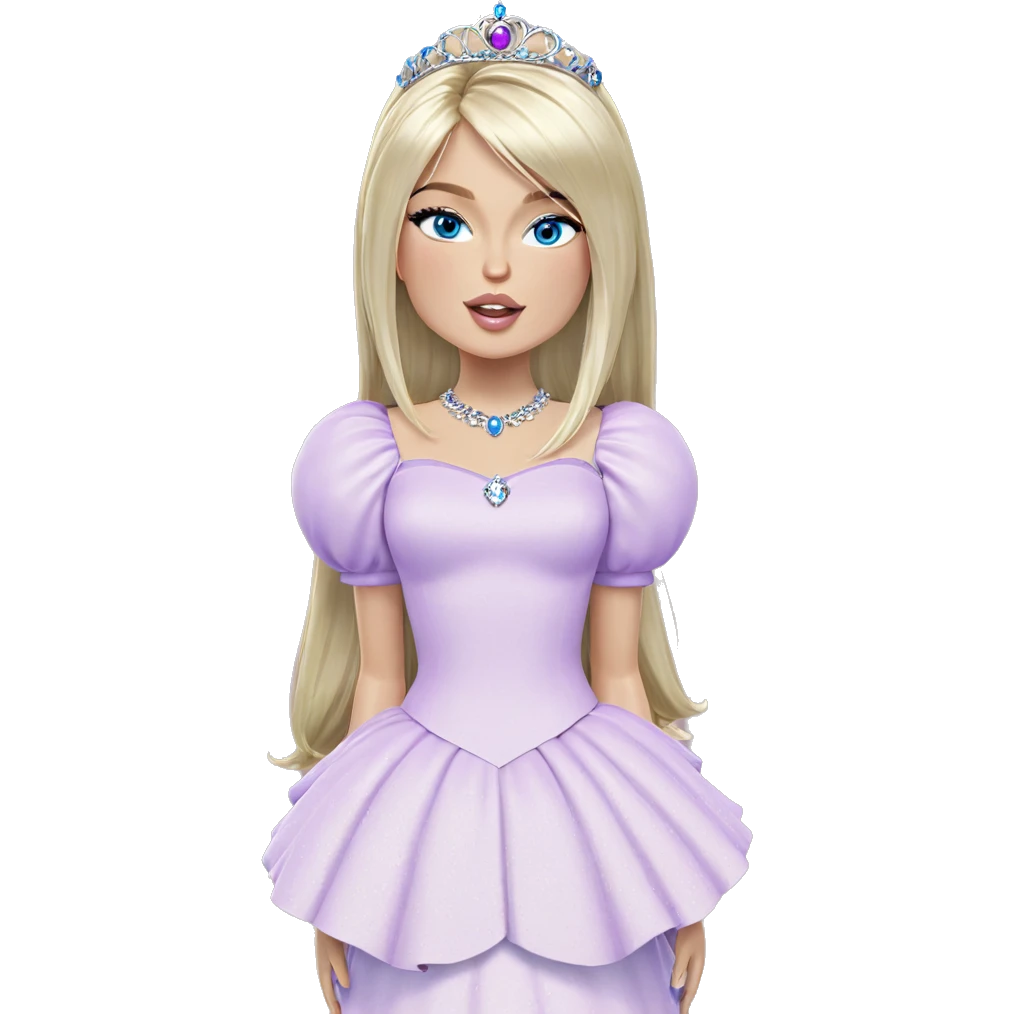 blue eyed princess in tiara emoji