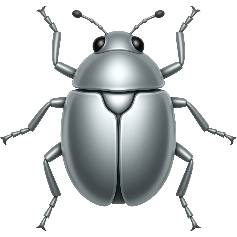 Silver fish bug emoji