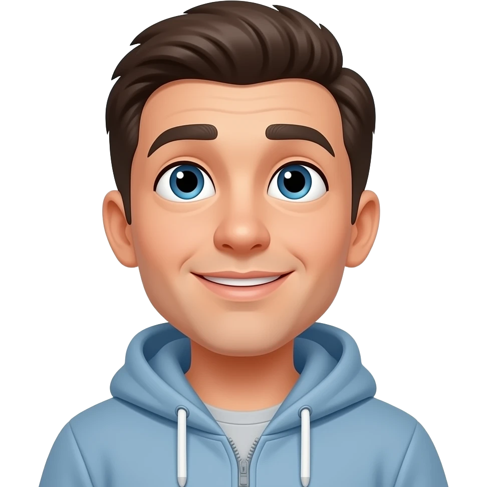 Dude looking up at clouds emoji