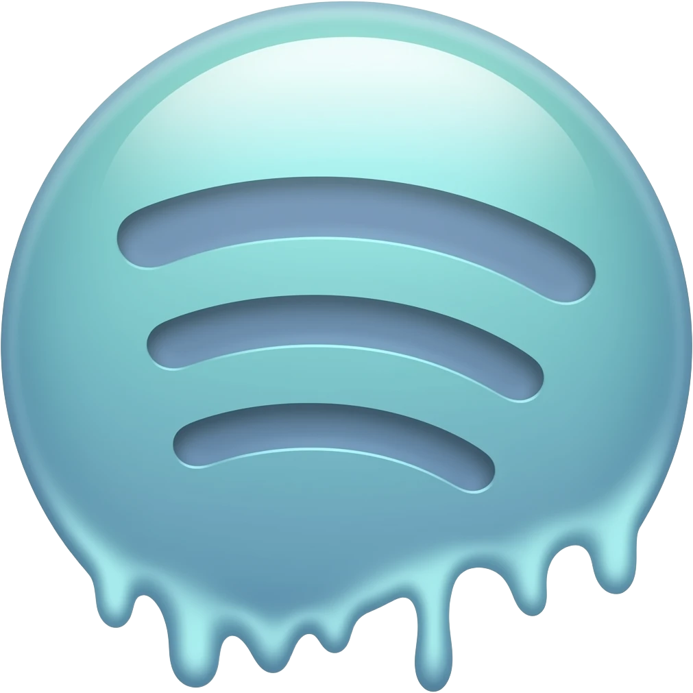 creer moi une icone spotify facon il est en train de fondre emoji