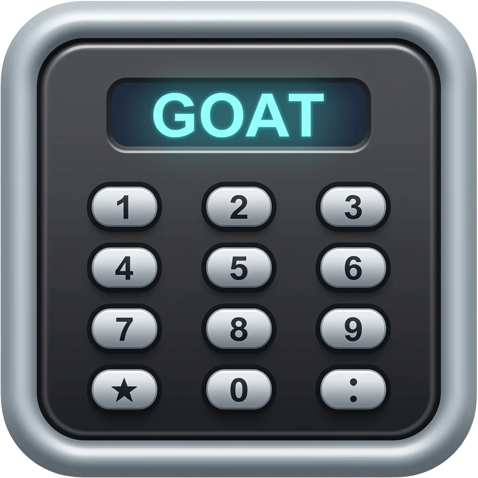 A Codelock That Reads GOAT emoji